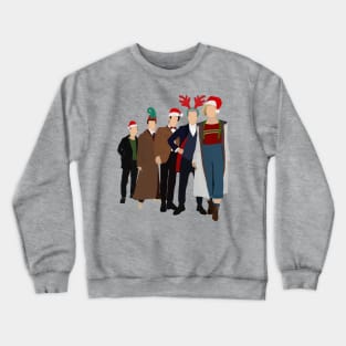 Doctor Who - Christmas - Modern Doctors - 9th, 10th, 11th, 12th, 13th Doctors! Crewneck Sweatshirt